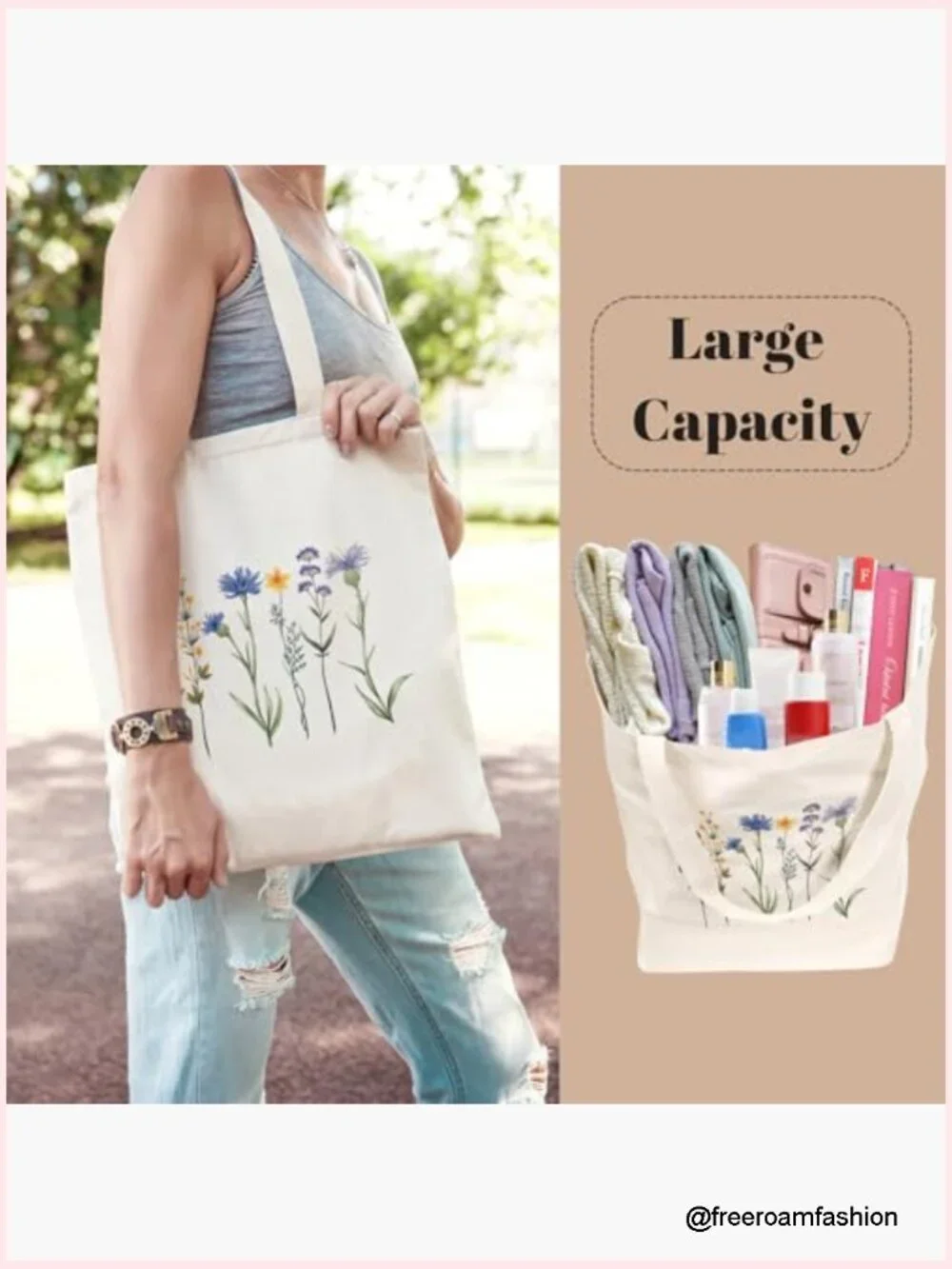 Canvas Tote Bag with Inner Pocket, 15.7x13.8 Inches, Heavyweight Durable